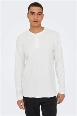 Only & Sons Tobie LS Henley White
